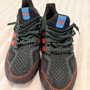 Adidas Black and Green Sneakers